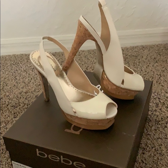 bebe cork heels